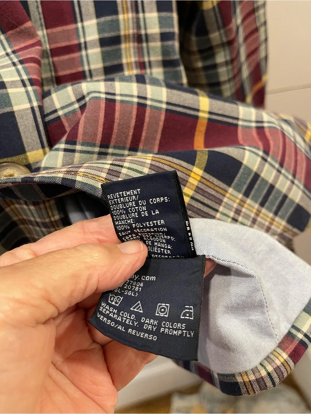 Tommy Hilfiger Men's Plaid Sport Coat in Maroon, Navy & Cream Size 44